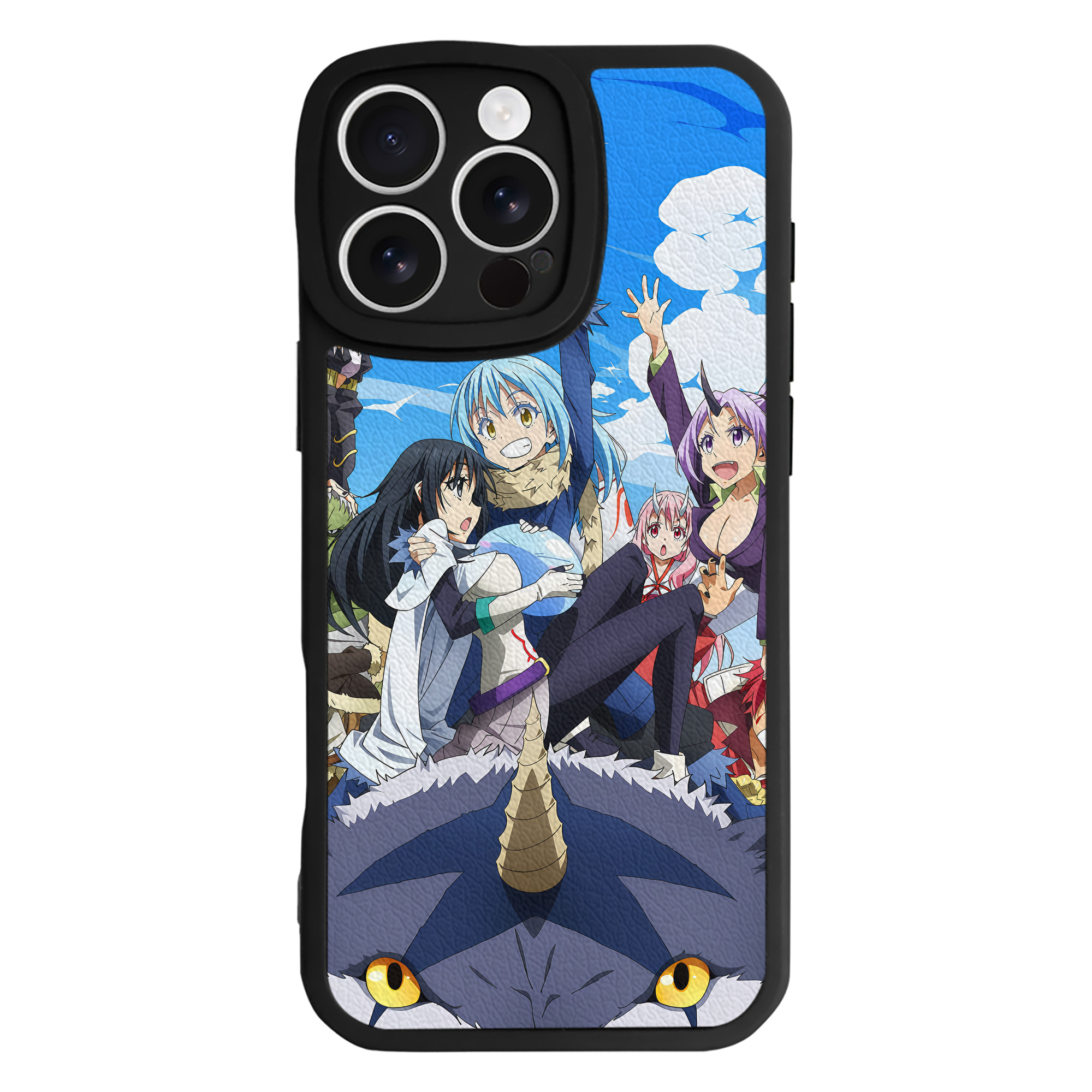（画像用） 転スラ Regarding Reincarnated to Slime 【iPhone 16シリーズ対応】シリコンスマホケース（レザー調） 材質：シリコン